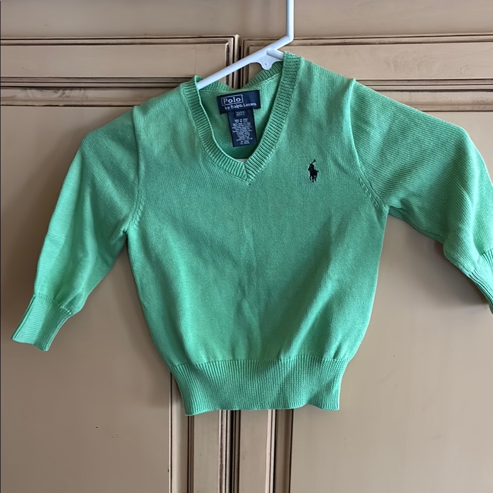 Ralph Lauren Green V-Neck Sweater Unisex